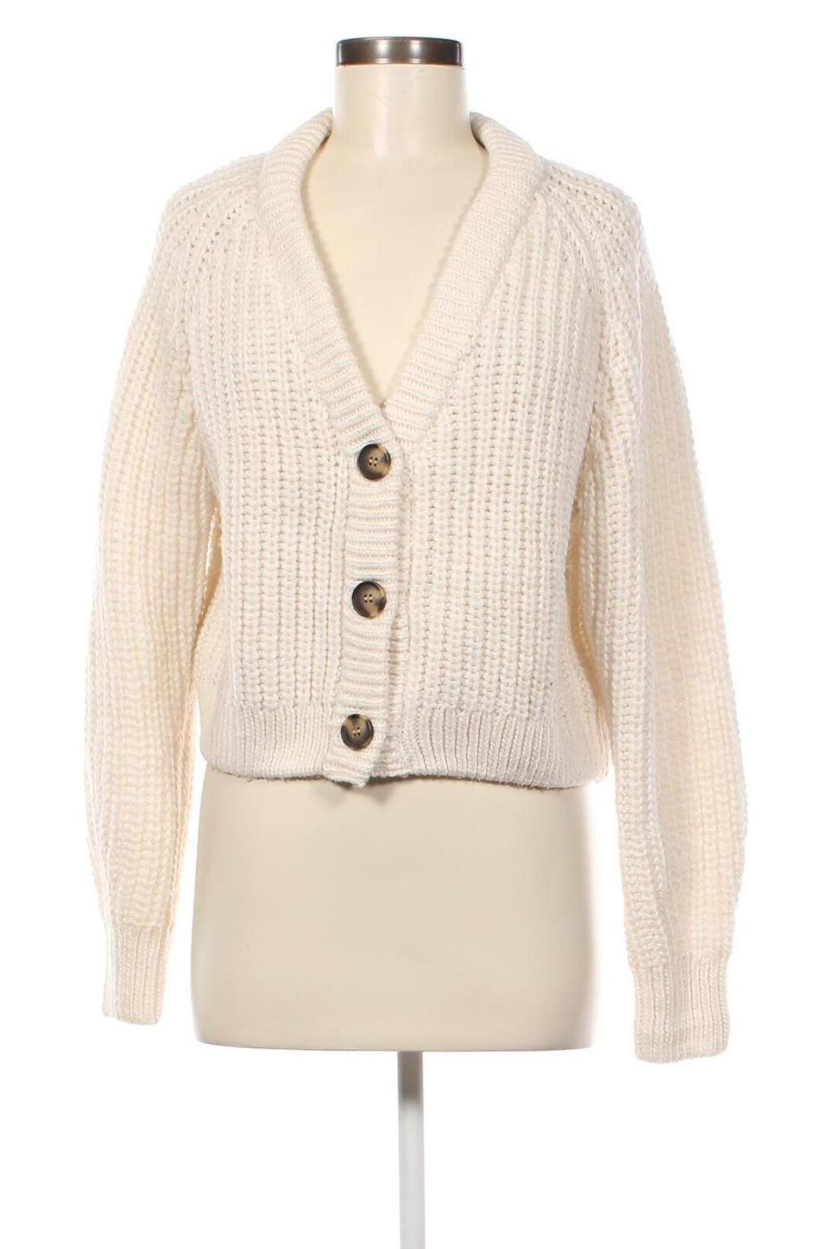 Cardigan de damă H&M, Mărime M, Culoare Ecru, Preț 75,66 Lei