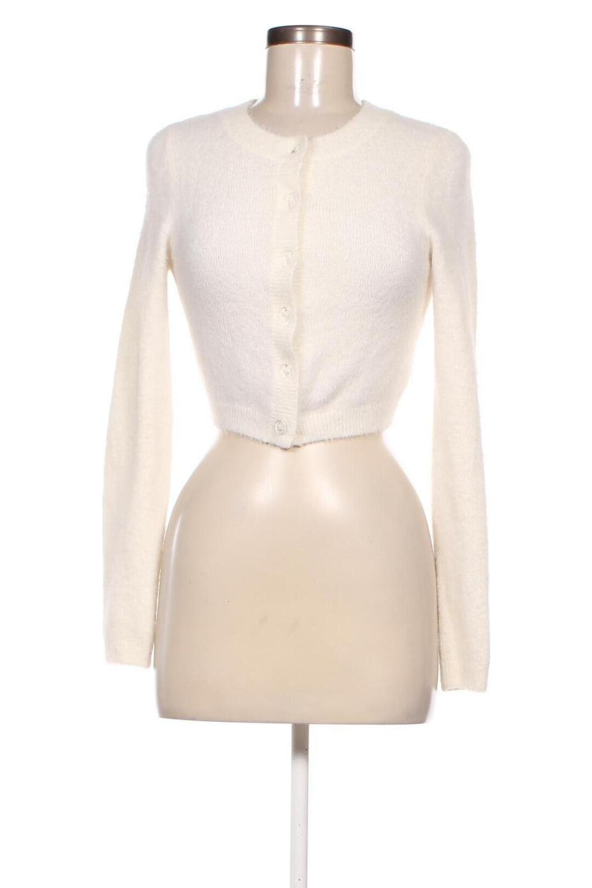 Damen Strickjacke H&M Divided, Größe S, Farbe Weiß, Preis 8,90 €