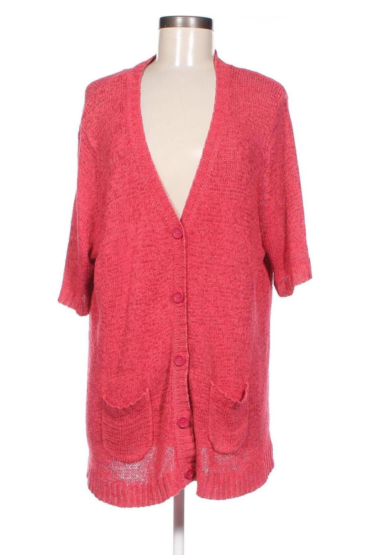 Damen Strickjacke Laura Torelli, Größe XXL, Farbe Rot, Preis 12,11 €