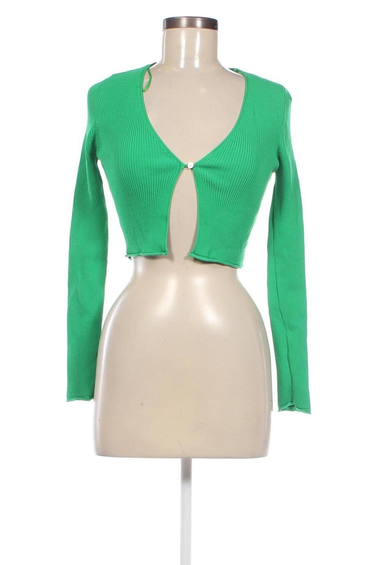 Cardigan de damă Zara, Mărime S, Culoare Verde, Preț 35,53 Lei