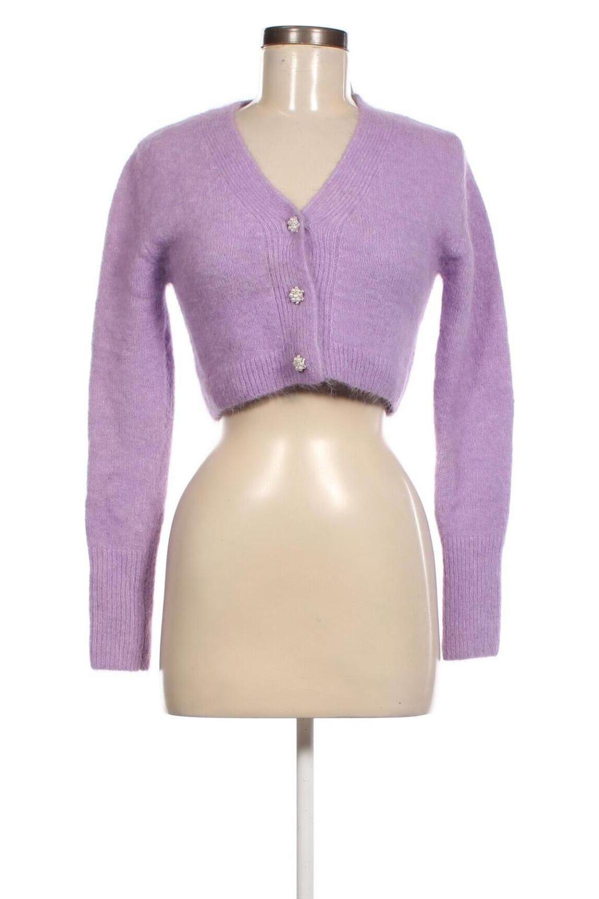 Damen Strickjacke Zara, Größe M, Farbe Lila, Preis 9,40 €