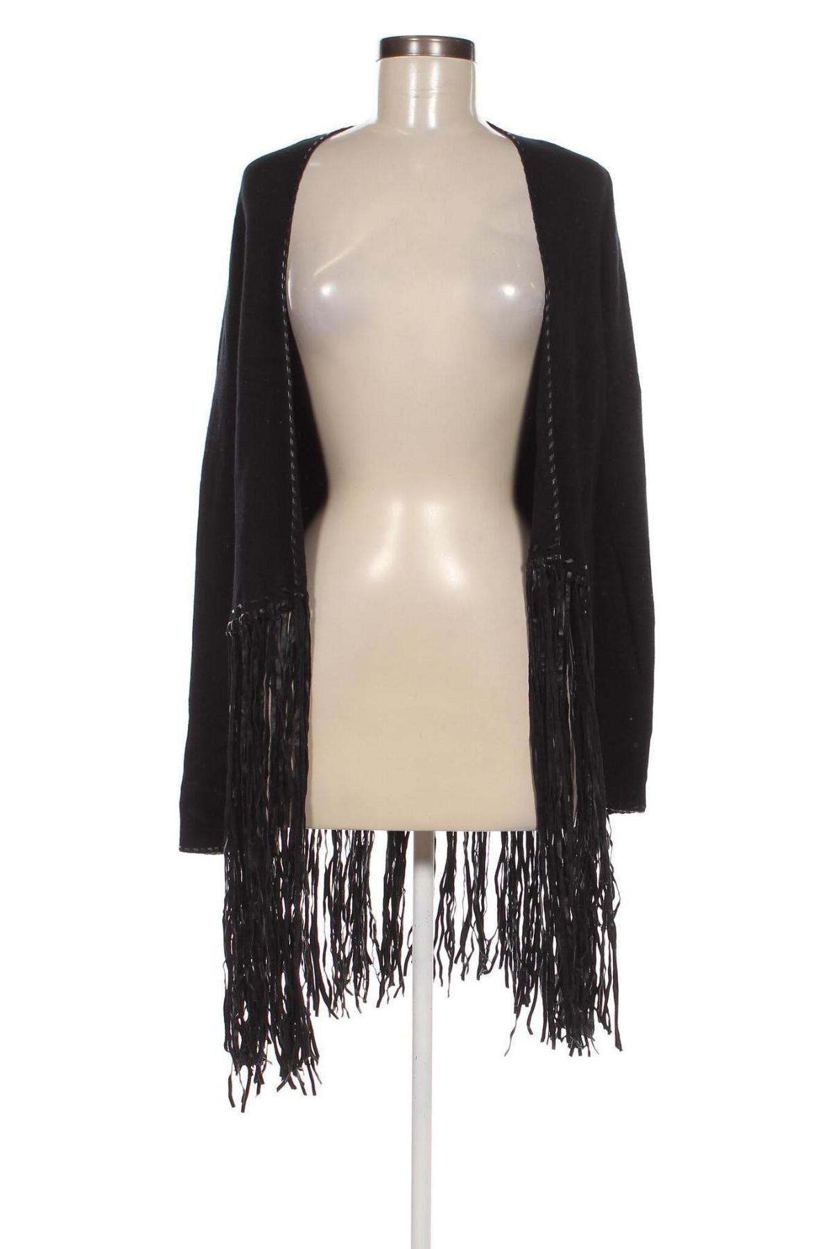Дамска жилетка Zara Knitwear, Размер M, Цвят Черен, Цена 12,15 лв.