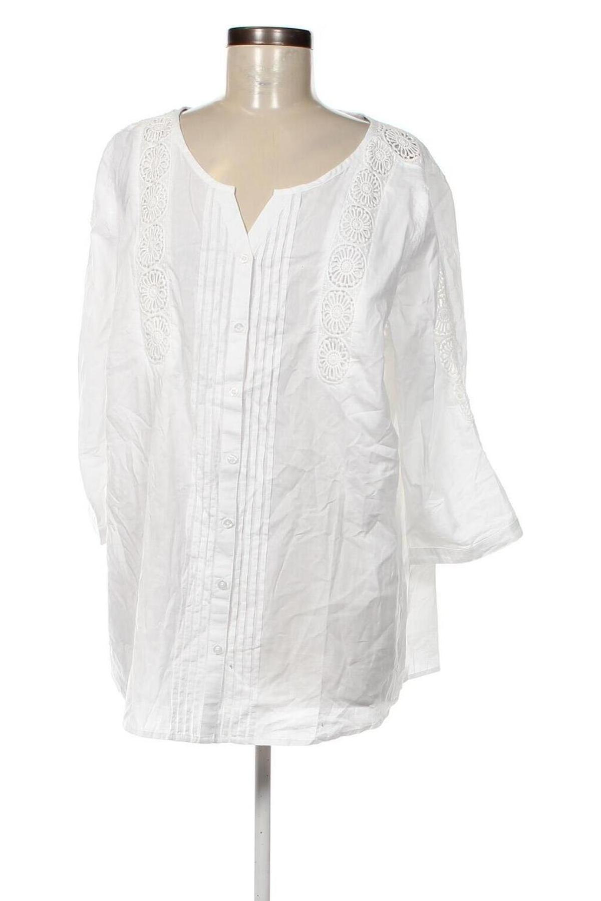Γυναικείο πουκάμισο, Μέγεθος XXL, Χρώμα Λευκό, Τιμή 15,46 €