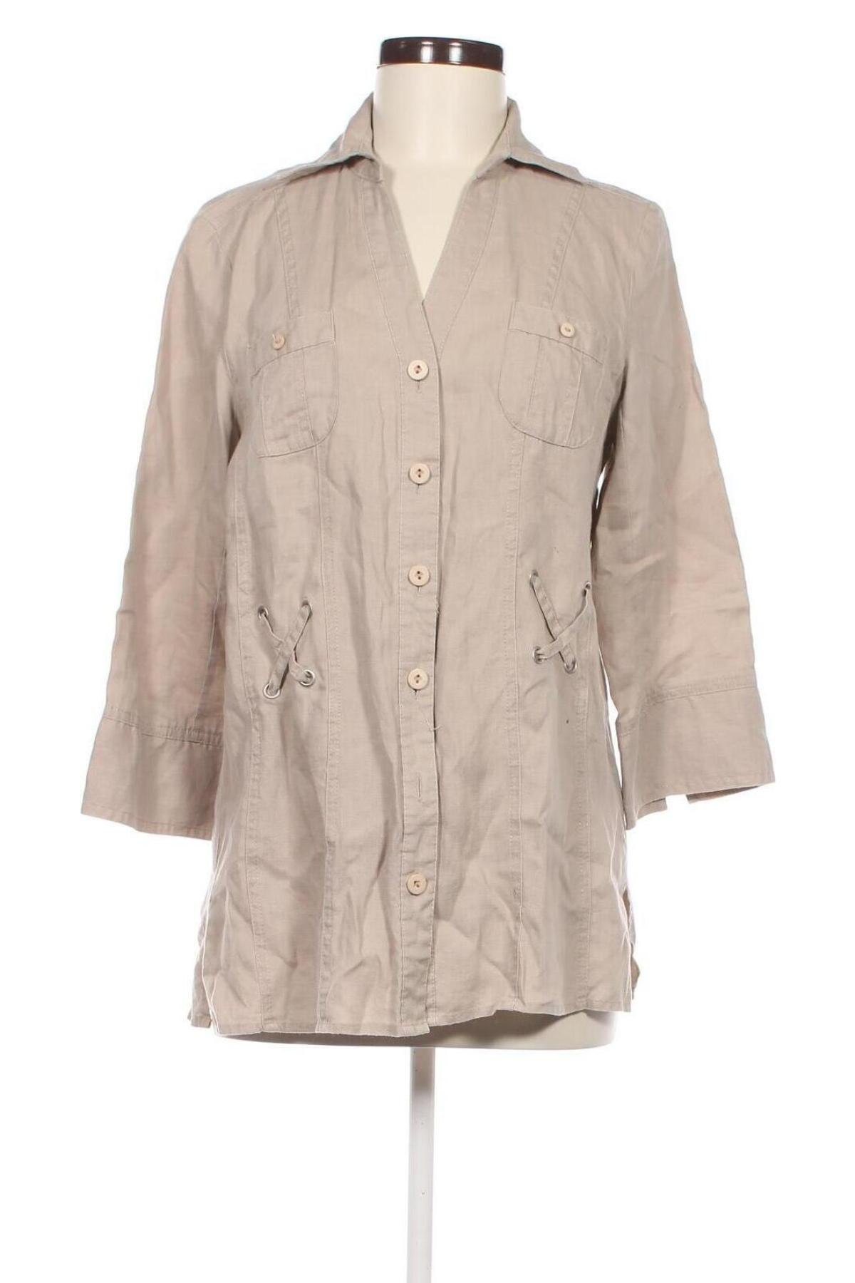 Γυναικείο πουκάμισο, Μέγεθος M, Χρώμα  Μπέζ, Τιμή 7,67 €