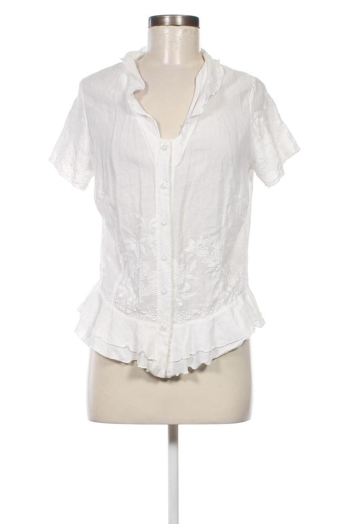 Γυναικείο πουκάμισο, Μέγεθος XL, Χρώμα Εκρού, Τιμή 7,23 €