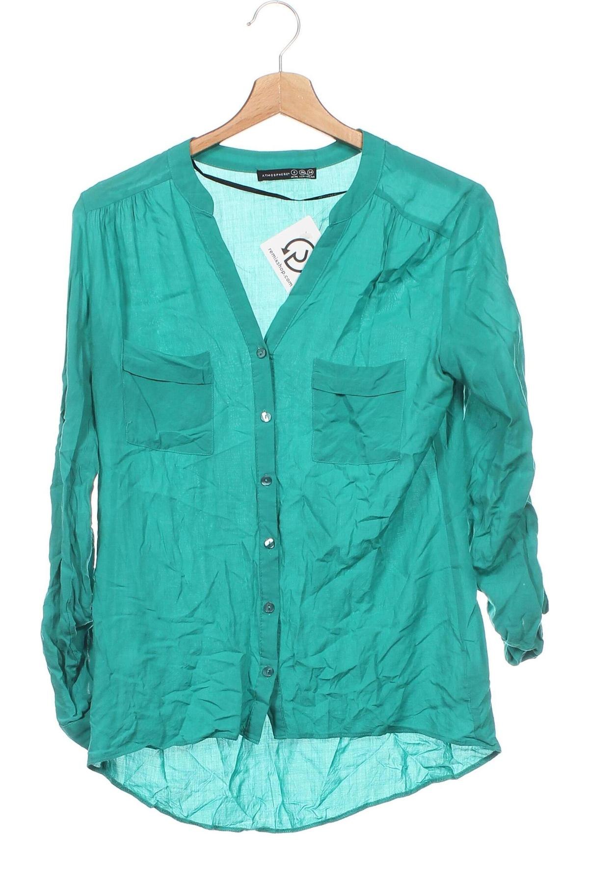 Γυναικείο πουκάμισο Atmosphere, Μέγεθος XS, Χρώμα Πράσινο, Τιμή 7,67 €