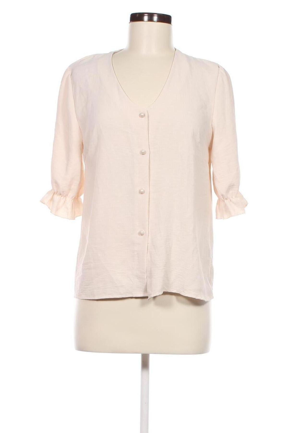 Γυναικείο πουκάμισο Boohoo, Μέγεθος M, Χρώμα Εκρού, Τιμή 15,01 €