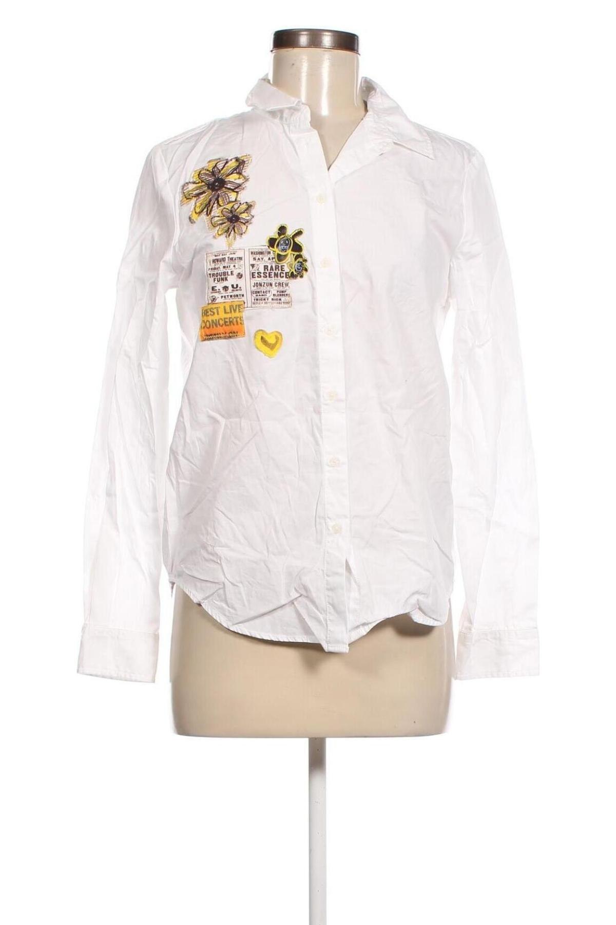 Γυναικείο πουκάμισο Desigual, Μέγεθος XS, Χρώμα Λευκό, Τιμή 29,69 €