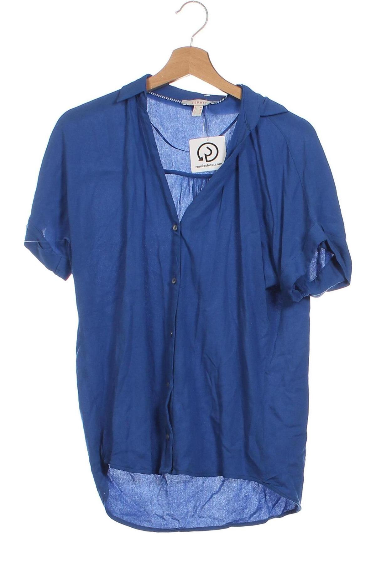 Γυναικείο πουκάμισο Esprit, Μέγεθος XS, Χρώμα Μπλέ, Τιμή 9,91 €
