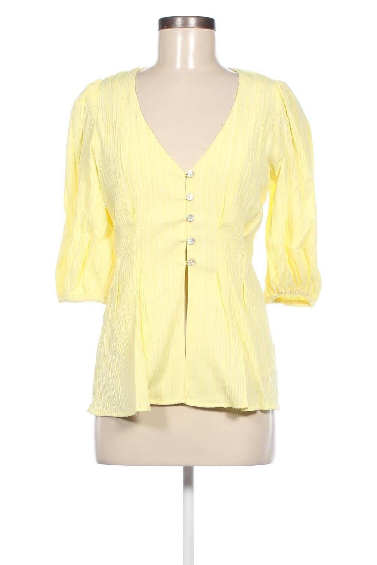 Дамска риза Fashion Union, Размер S, Цвят Жълт, Цена 34,65 лв.