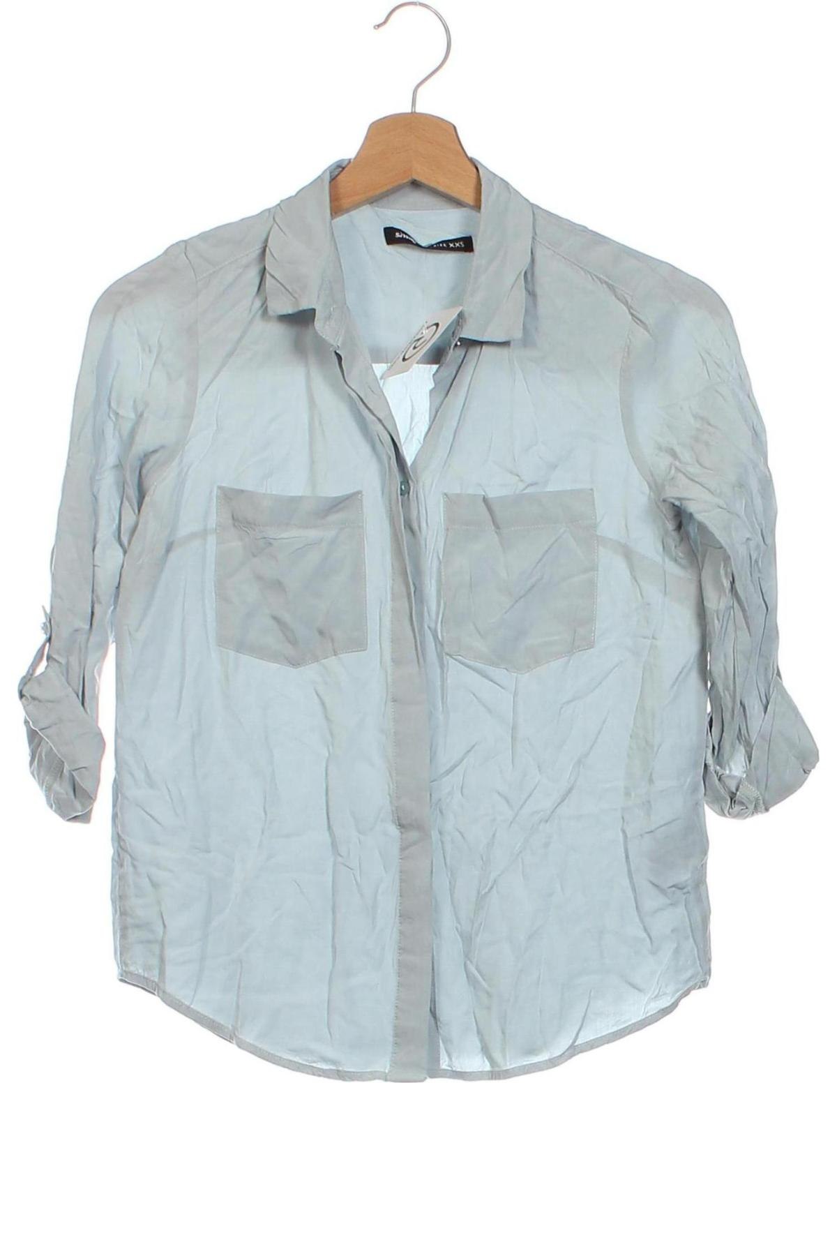 Γυναικείο πουκάμισο Fb Sister, Μέγεθος XXS, Χρώμα Μπλέ, Τιμή 7,66 €