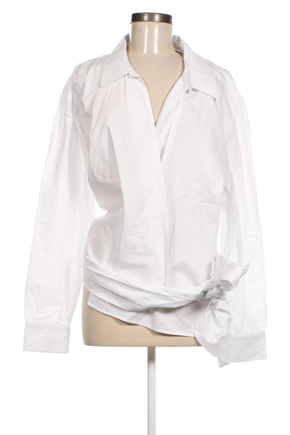 Γυναικείο πουκάμισο Guido Maria Kretschmer for About You, Μέγεθος 3XL, Χρώμα Λευκό, Τιμή 27,78 €