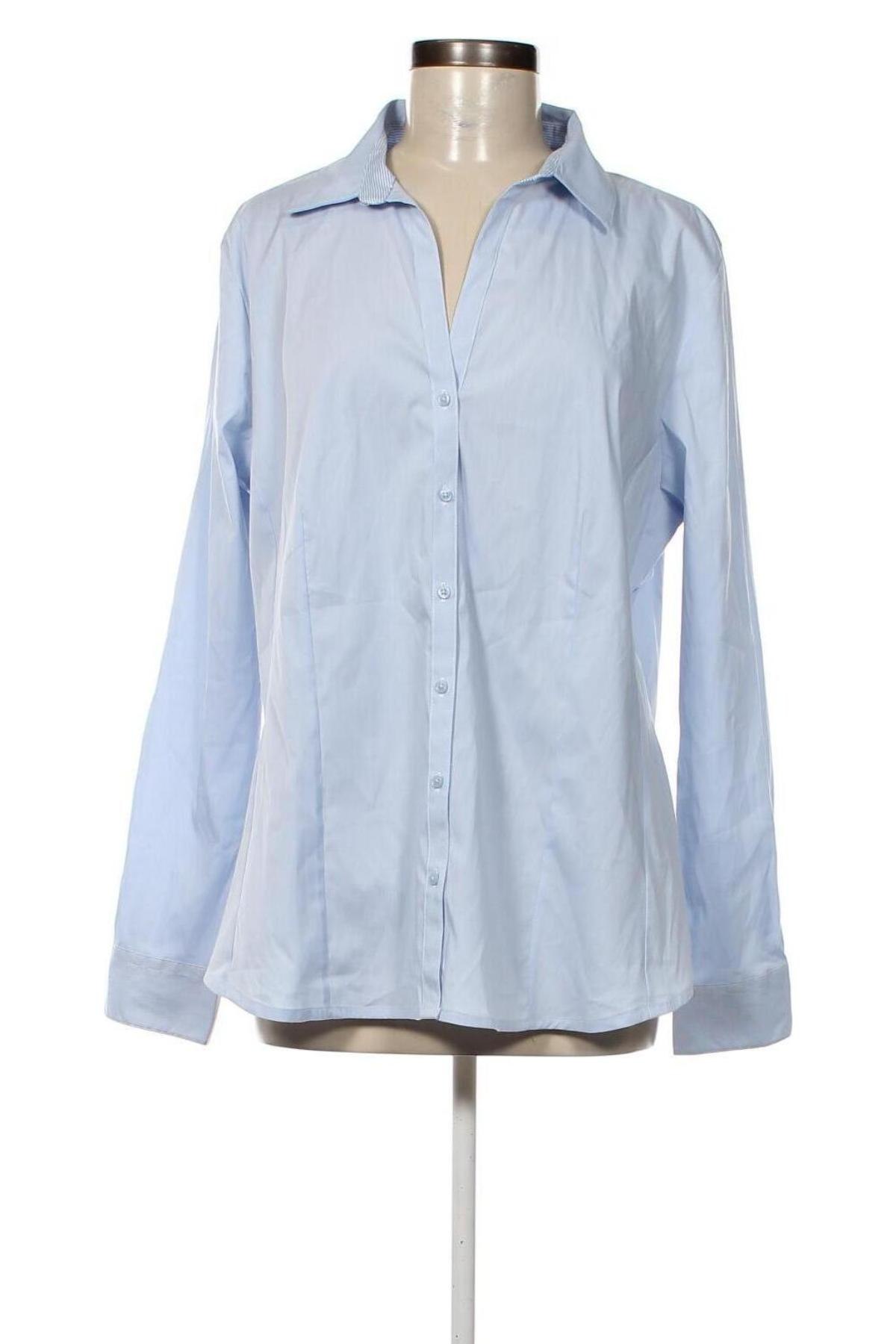 Γυναικείο πουκάμισο H&M, Μέγεθος XXL, Χρώμα Μπλέ, Τιμή 7,73 €