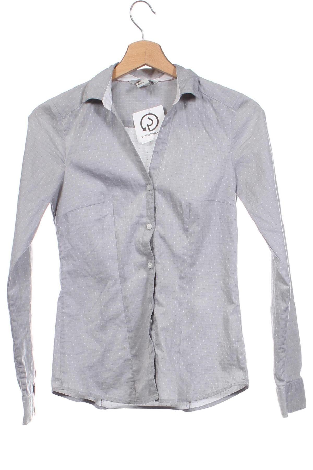 Дамска риза H&M, Размер XS, Цвят Сив, Цена 14,88 лв.