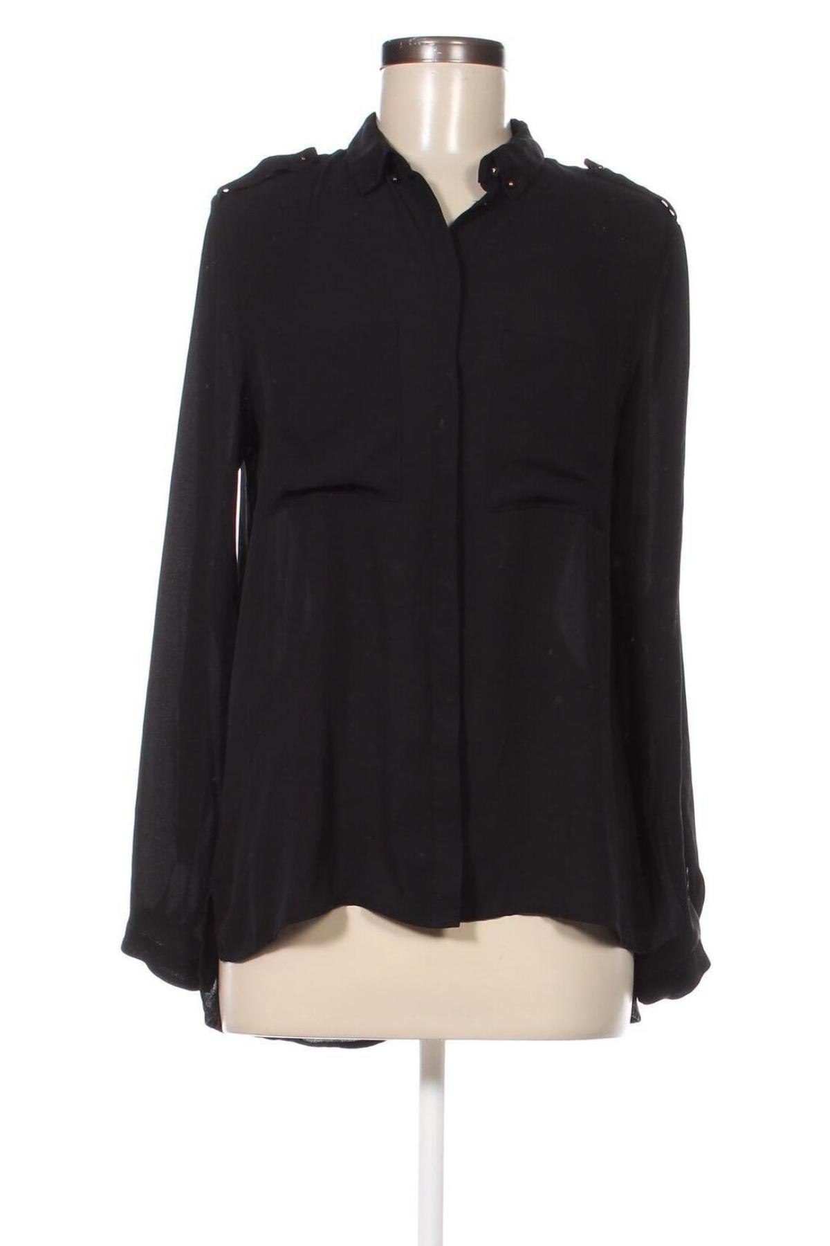 Γυναικείο πουκάμισο H&M, Μέγεθος S, Χρώμα Μαύρο, Τιμή 6,96 €