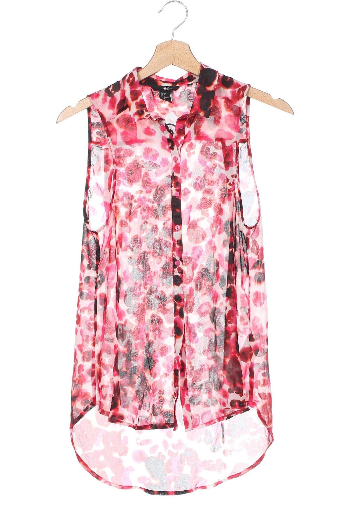 Γυναικείο πουκάμισο H&M, Μέγεθος XS, Χρώμα Πολύχρωμο, Τιμή 23,81 €