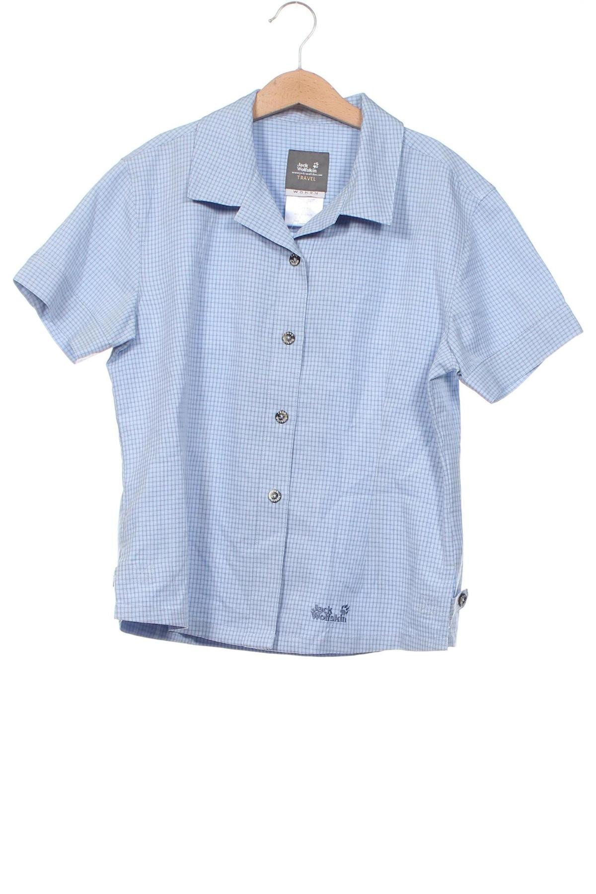 Γυναικείο πουκάμισο Jack Wolfskin, Μέγεθος S, Χρώμα Μπλέ, Τιμή 25,00 €