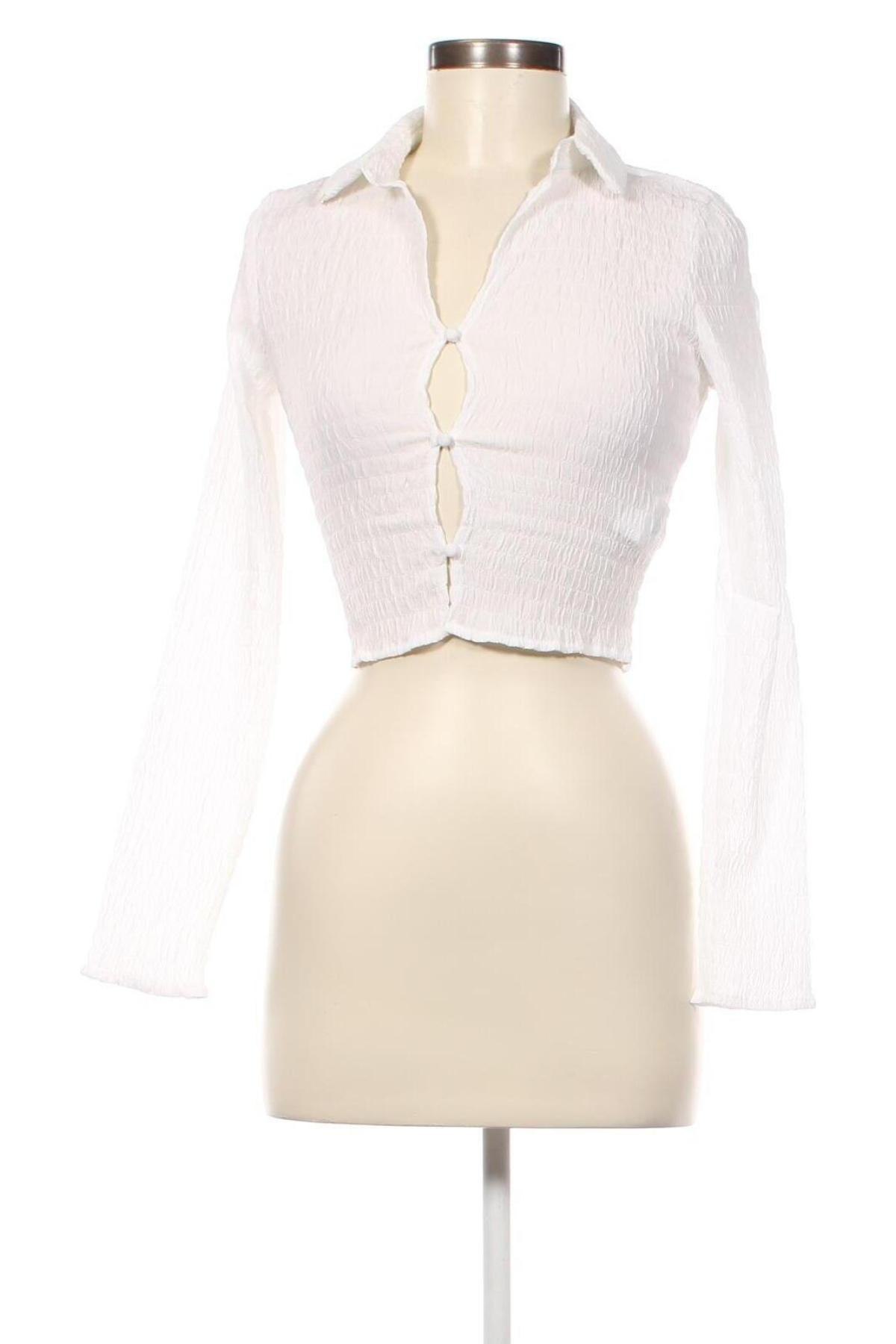 Γυναικείο πουκάμισο Jennyfer, Μέγεθος S, Χρώμα Λευκό, Τιμή 9,28 €