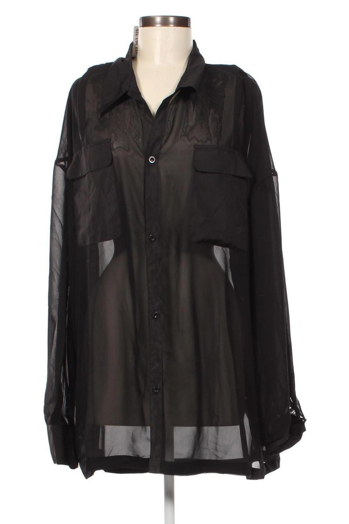 Γυναικείο πουκάμισο Karo Kauer, Μέγεθος XL, Χρώμα Μαύρο, Τιμή 55,67 €