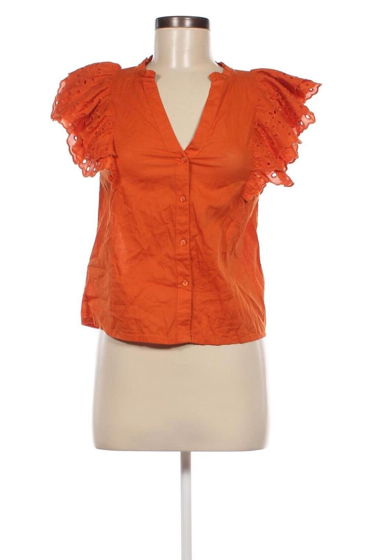 Γυναικείο πουκάμισο Mango, Μέγεθος XS, Χρώμα Πορτοκαλί, Τιμή 12,78 €