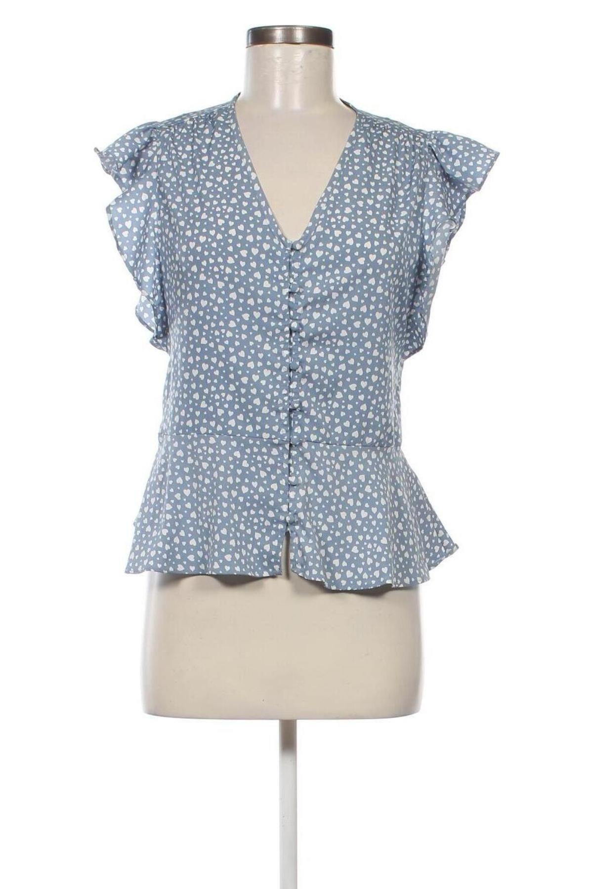 Γυναικείο πουκάμισο New Look, Μέγεθος M, Χρώμα Μπλέ, Τιμή 7,61 €