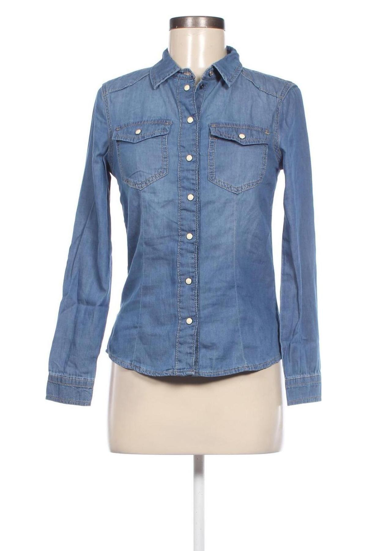 Γυναικείο πουκάμισο ONLY, Μέγεθος XXS, Χρώμα Μπλέ, Τιμή 11,86 €
