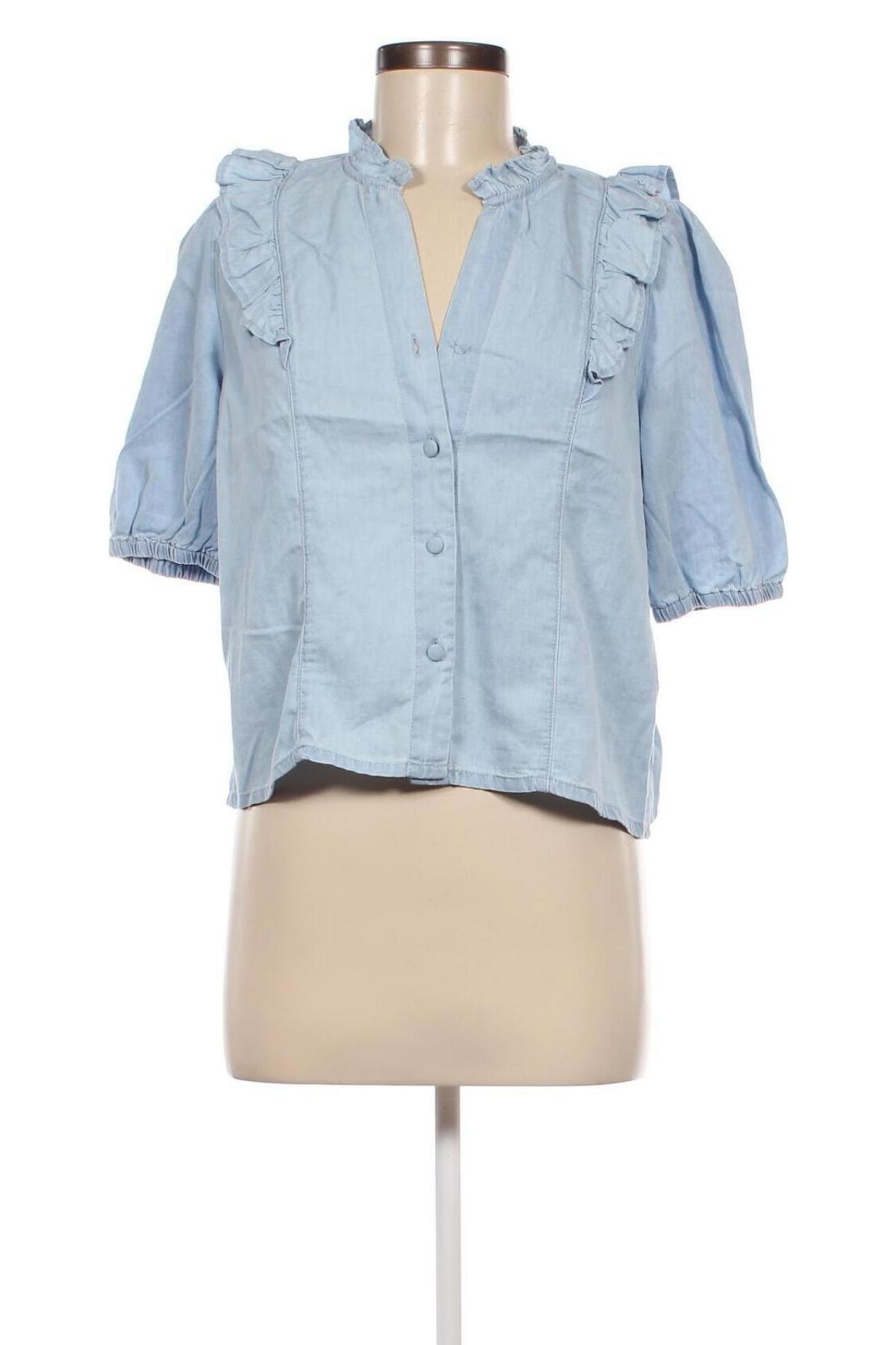 Γυναικείο πουκάμισο ONLY, Μέγεθος M, Χρώμα Μπλέ, Τιμή 9,01 €