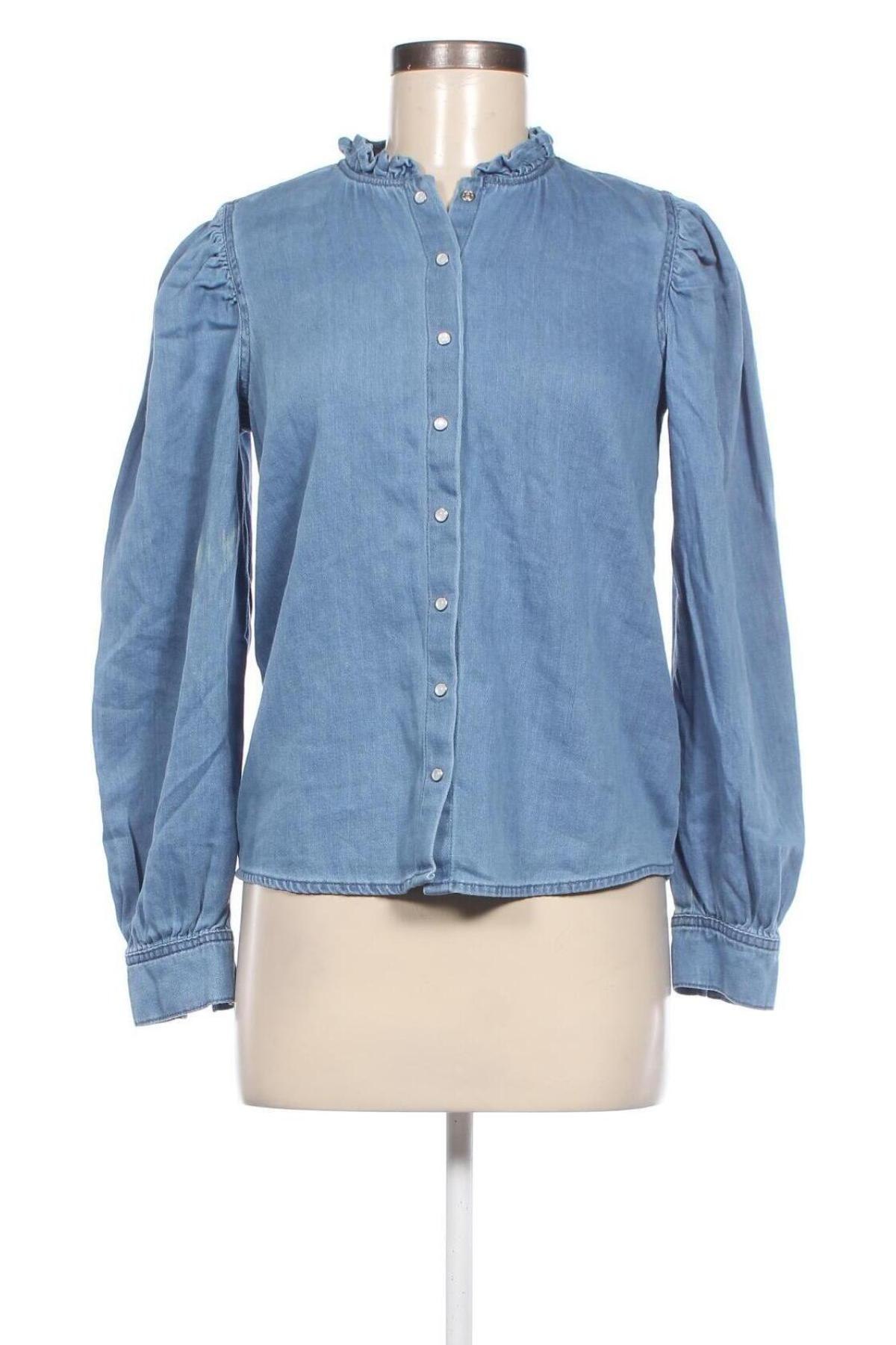 Γυναικείο πουκάμισο ONLY, Μέγεθος S, Χρώμα Μπλέ, Τιμή 11,86 €
