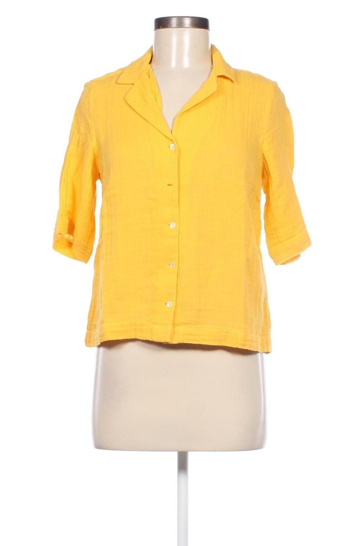 Γυναικείο πουκάμισο Pieces, Μέγεθος S, Χρώμα Κίτρινο, Τιμή 11,86 €