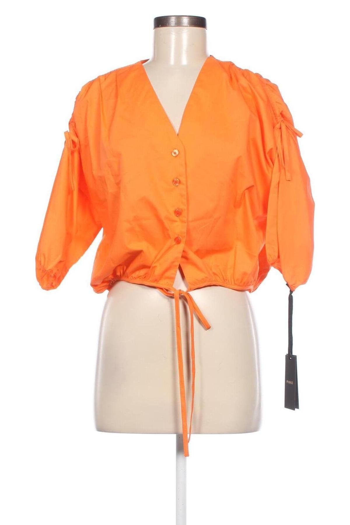 Дамска риза Pinko, Размер S, Цвят Оранжев, Цена 132,55 лв.