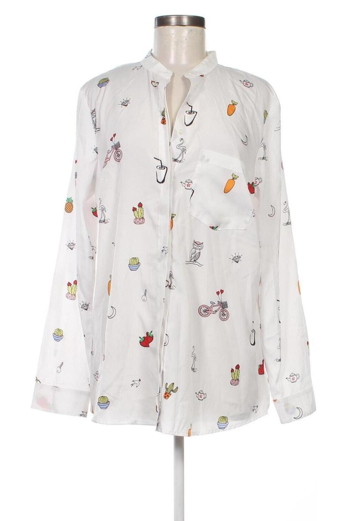 Γυναικείο πουκάμισο Rainbow, Μέγεθος L, Χρώμα Λευκό, Τιμή 7,80 €