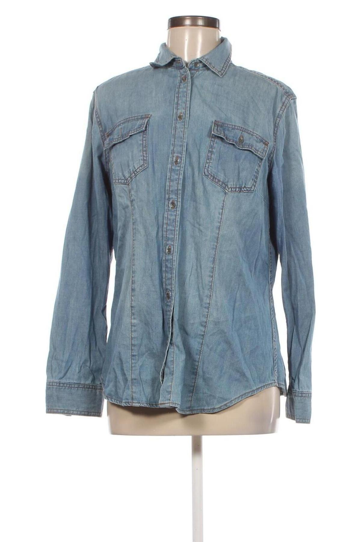 Γυναικείο πουκάμισο S.Oliver, Μέγεθος L, Χρώμα Μπλέ, Τιμή 11,57 €