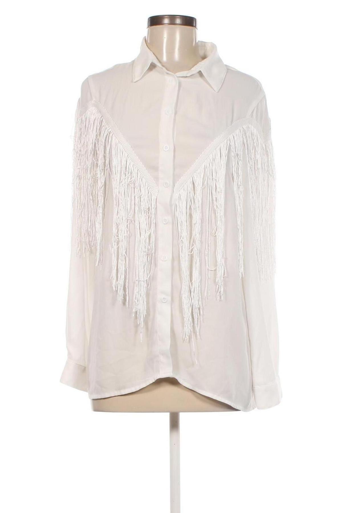Γυναικείο πουκάμισο SHEIN, Μέγεθος M, Χρώμα Λευκό, Τιμή 6,96 €