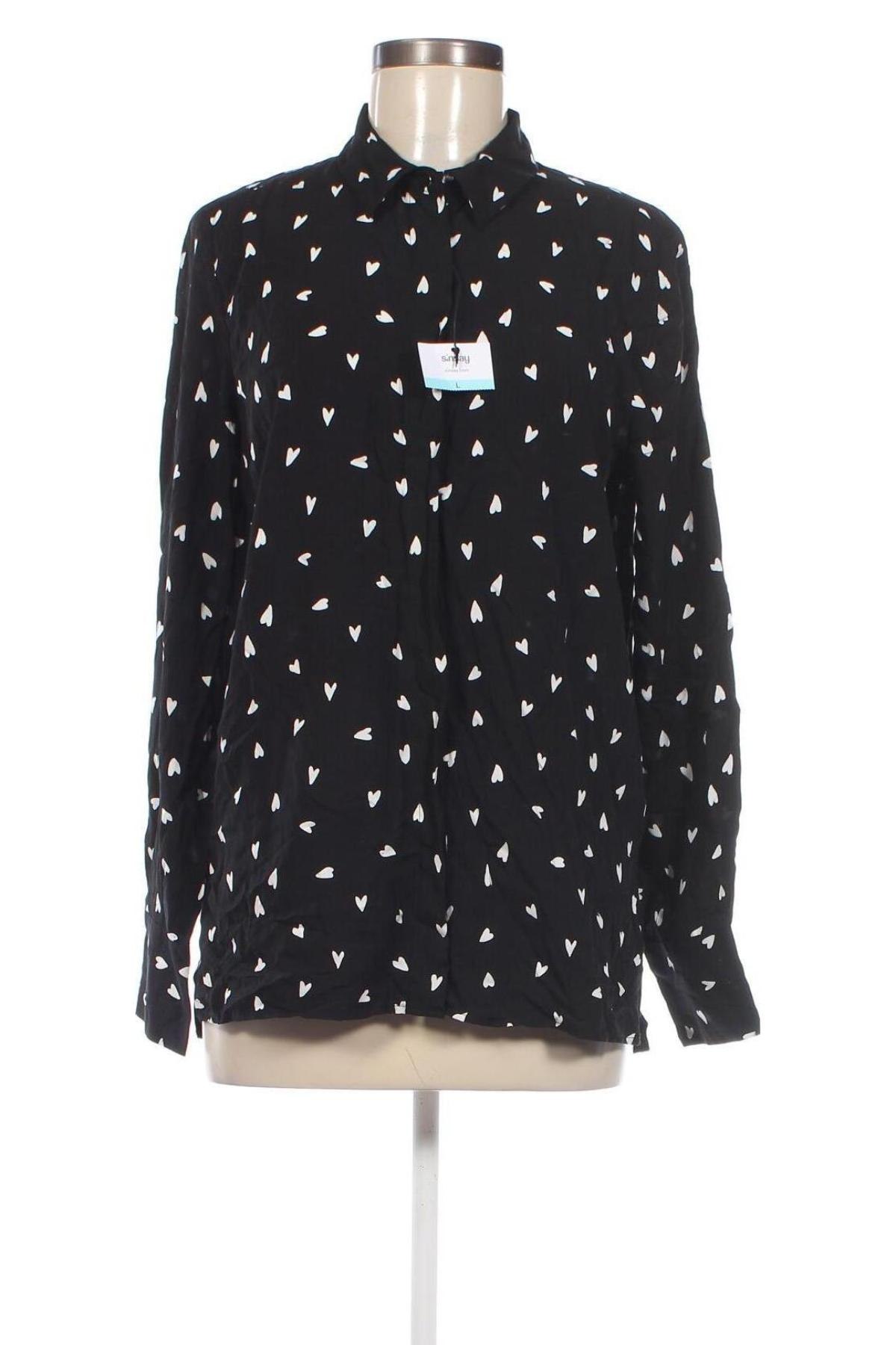 Γυναικείο πουκάμισο Sinsay, Μέγεθος L, Χρώμα Μαύρο, Τιμή 9,28 €