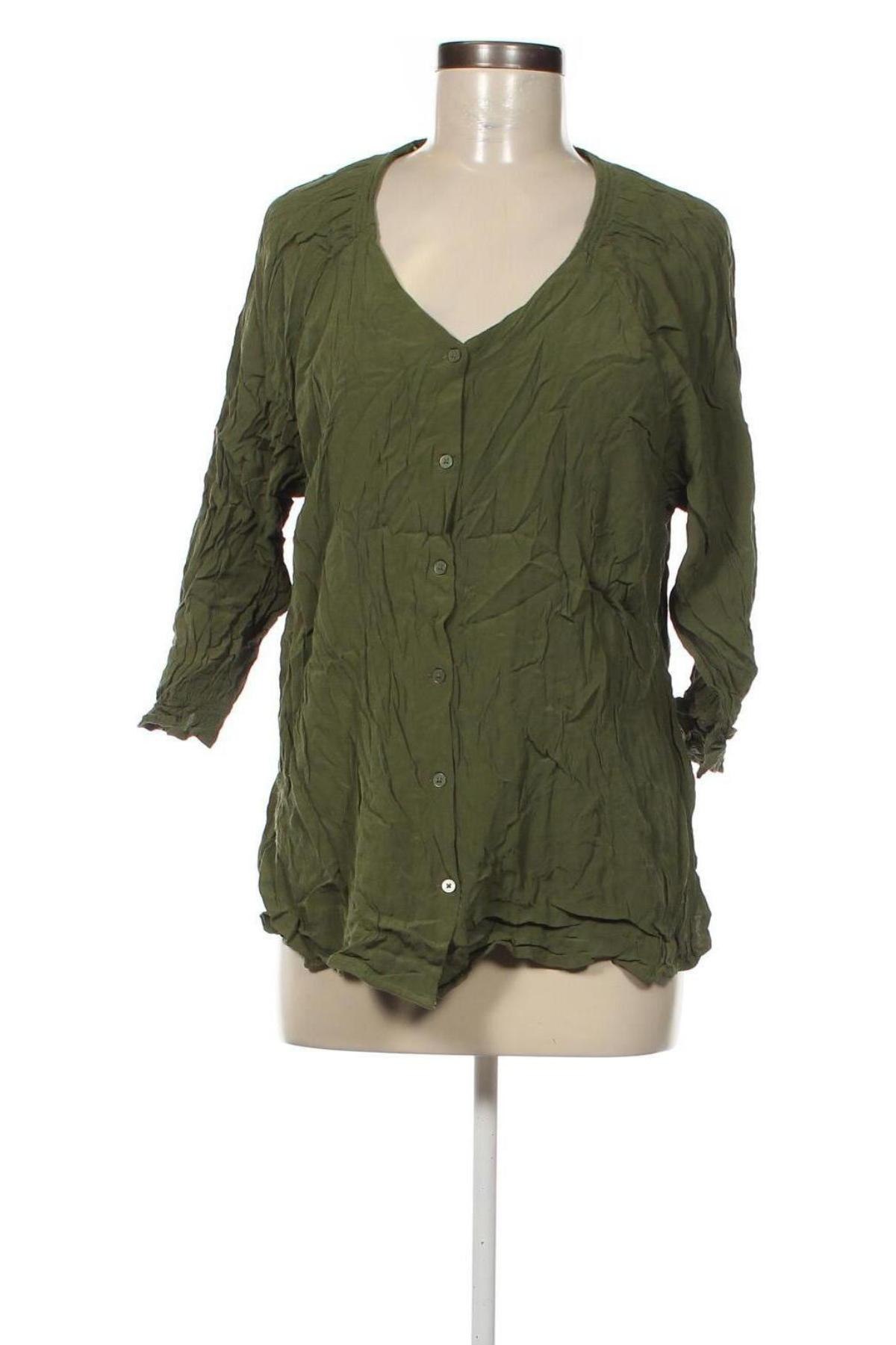 Γυναικείο πουκάμισο Tom Tailor, Μέγεθος XXL, Χρώμα Πράσινο, Τιμή 11,57 €