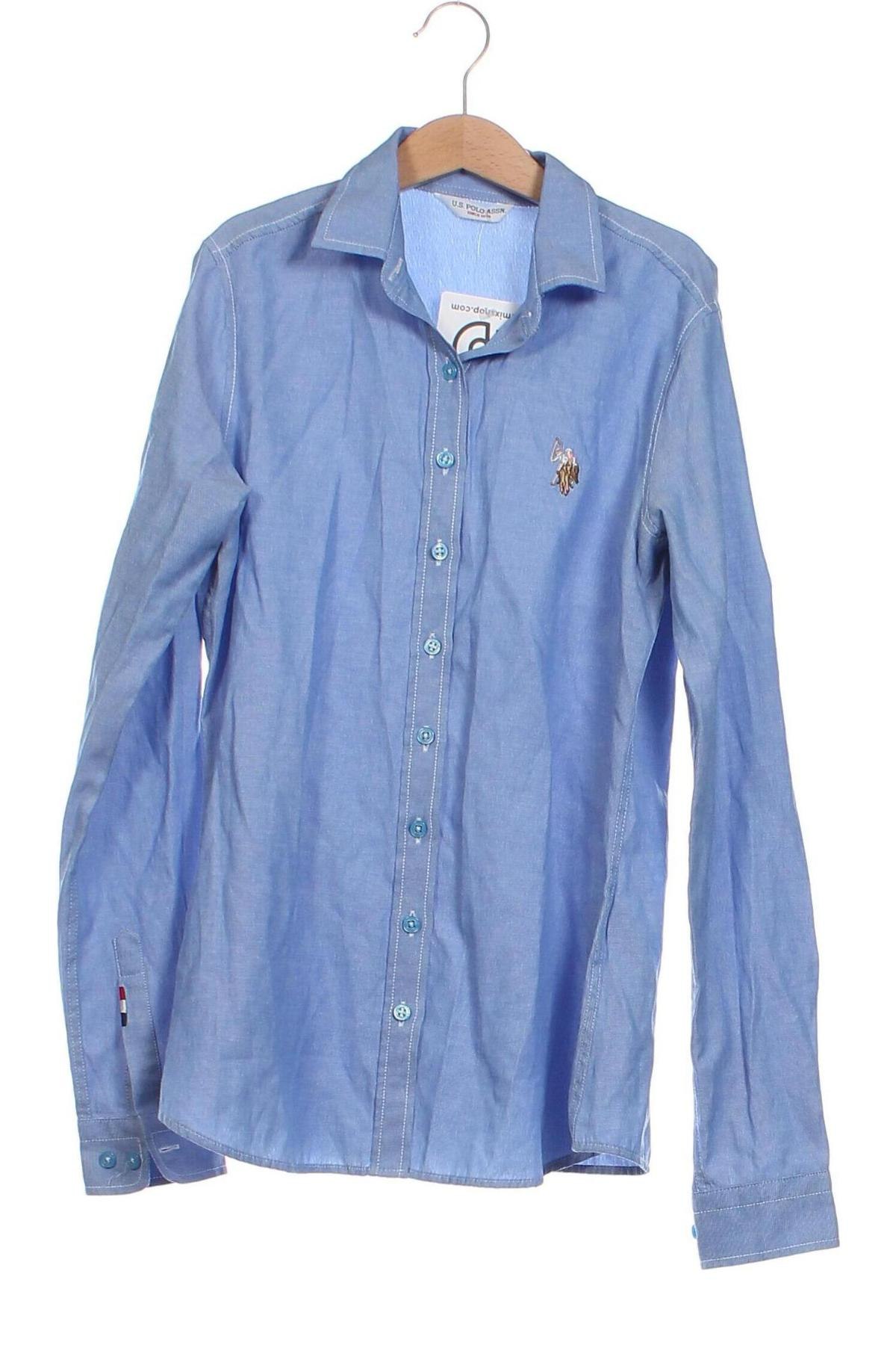 Γυναικείο πουκάμισο U.S. Polo Assn., Μέγεθος XS, Χρώμα Μπλέ, Τιμή 16,63 €