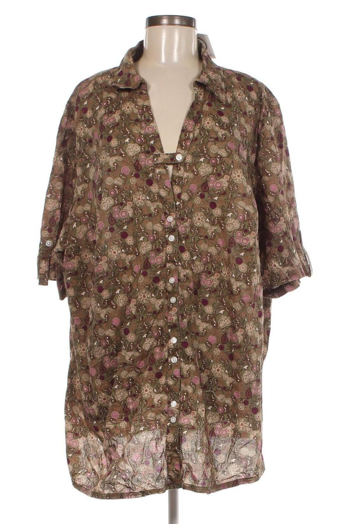 Γυναικείο πουκάμισο Ulla Popken, Μέγεθος 4XL, Χρώμα Πολύχρωμο, Τιμή 21,03 €