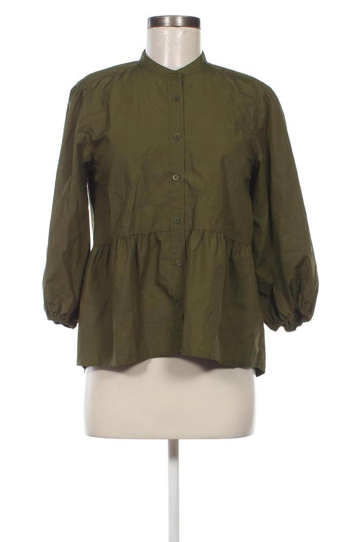 Γυναικείο πουκάμισο Uniqlo, Μέγεθος S, Χρώμα Πράσινο, Τιμή 10,99 €