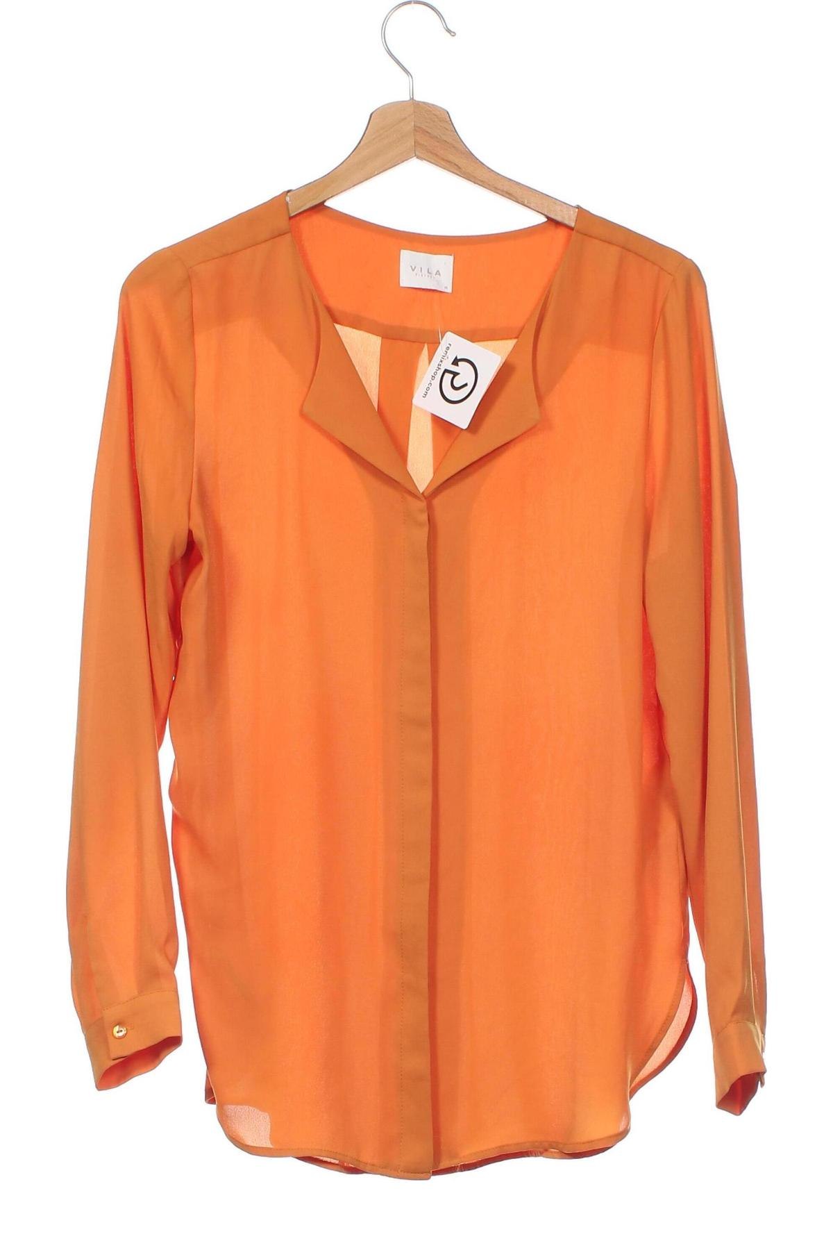 Γυναικείο πουκάμισο VILA, Μέγεθος XS, Χρώμα Κίτρινο, Τιμή 5,83 €