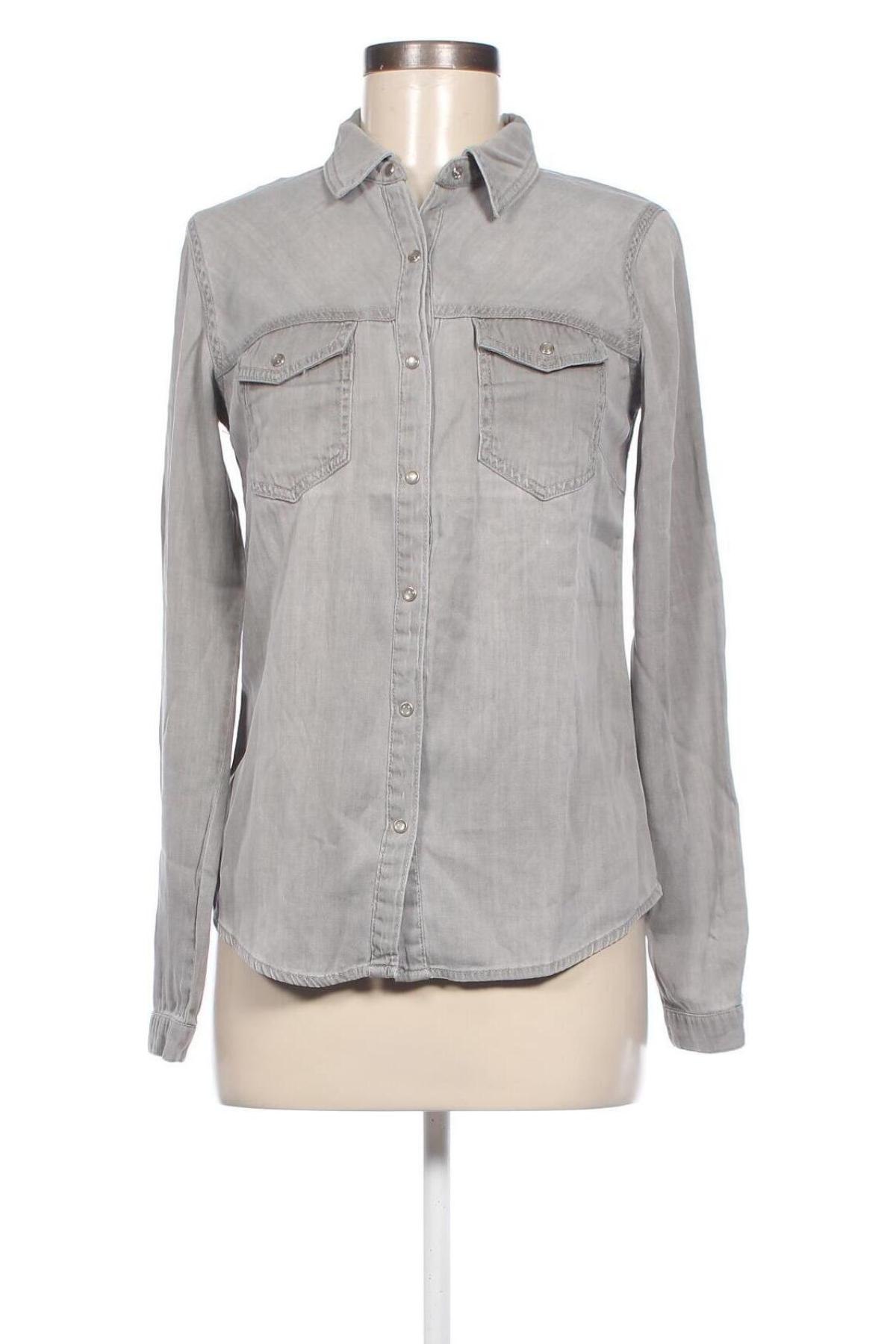 Γυναικείο πουκάμισο VILA, Μέγεθος S, Χρώμα Γκρί, Τιμή 11,86 €
