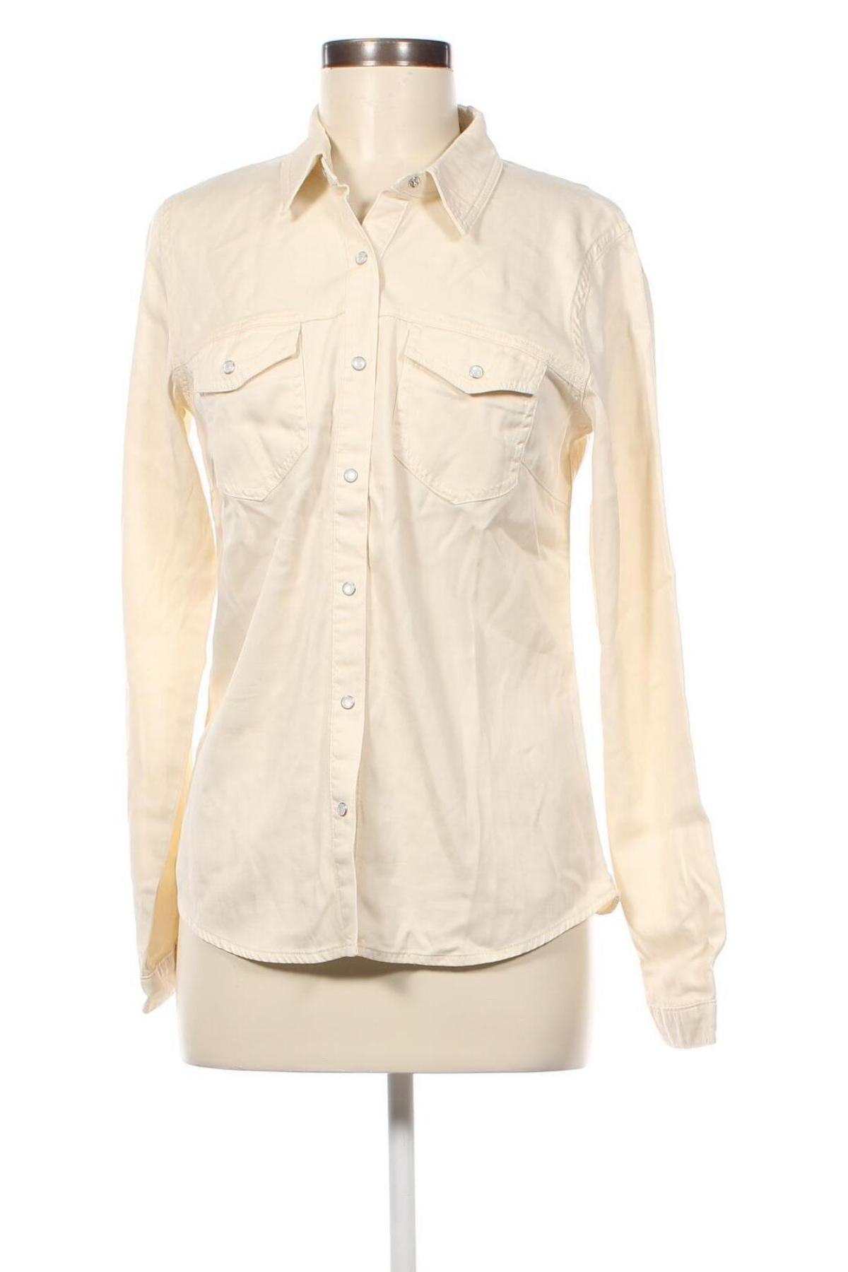 Γυναικείο πουκάμισο VILA, Μέγεθος M, Χρώμα Εκρού, Τιμή 10,67 €