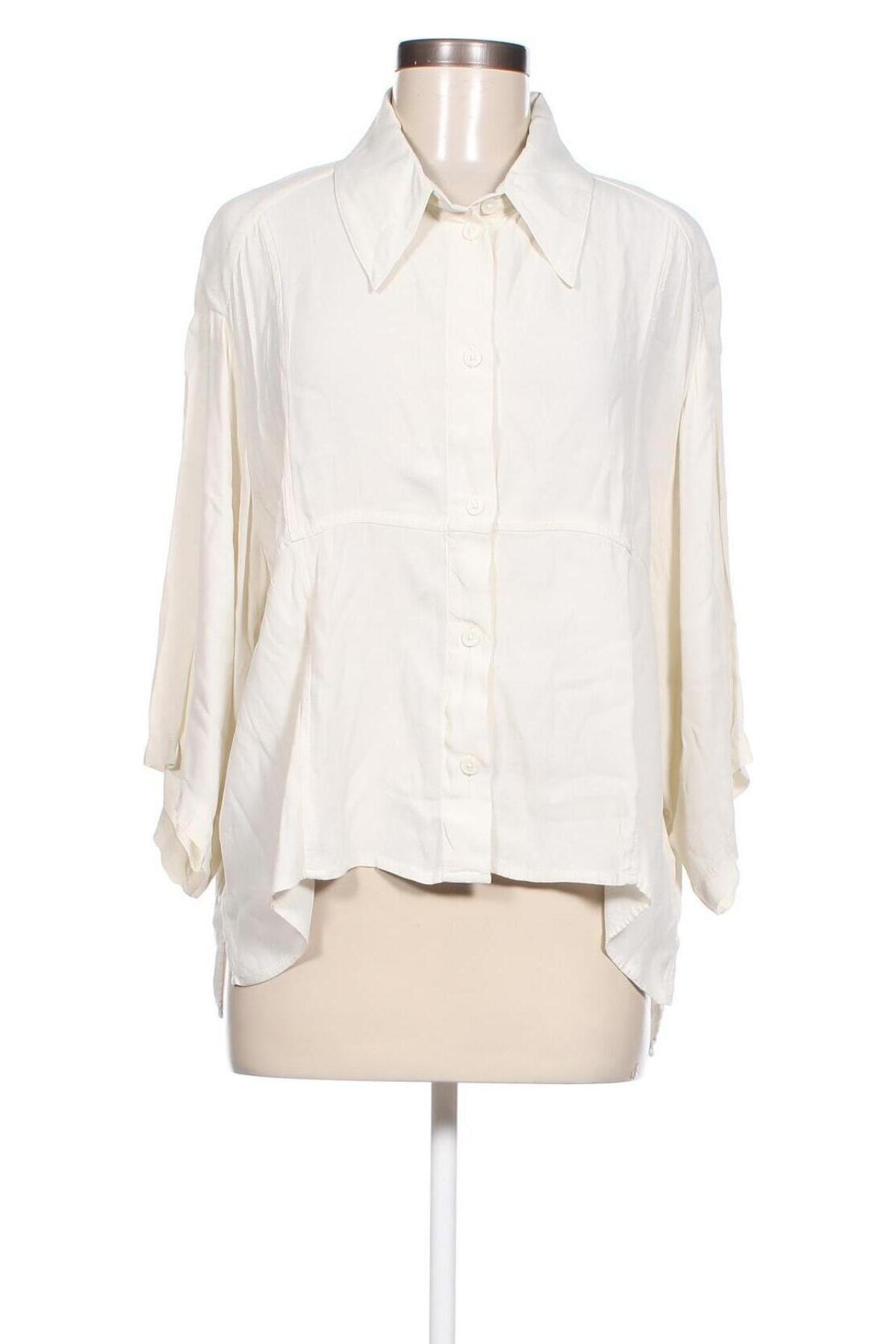 Γυναικείο πουκάμισο Weekday, Μέγεθος L, Χρώμα Εκρού, Τιμή 18,56 €