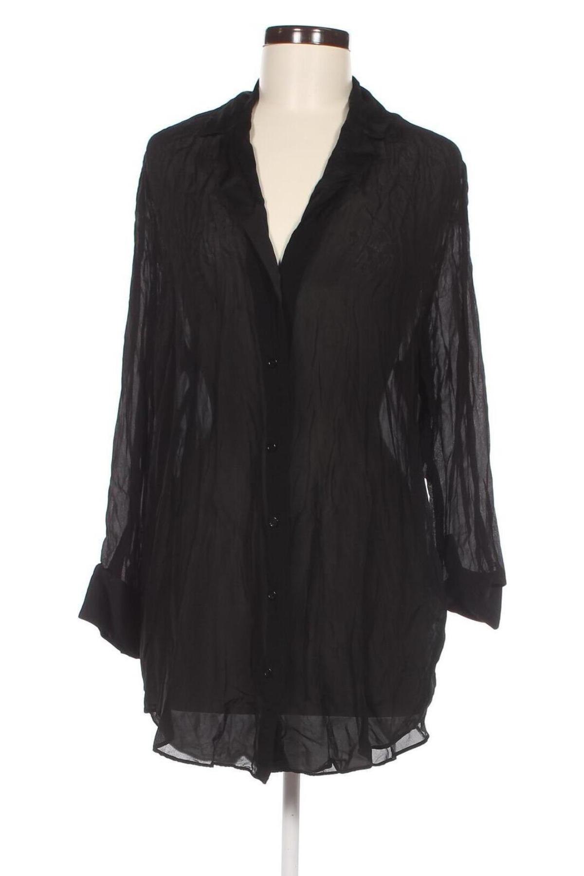 Дамска риза Zara, Размер S, Цвят Черен, Цена 15,39 лв.