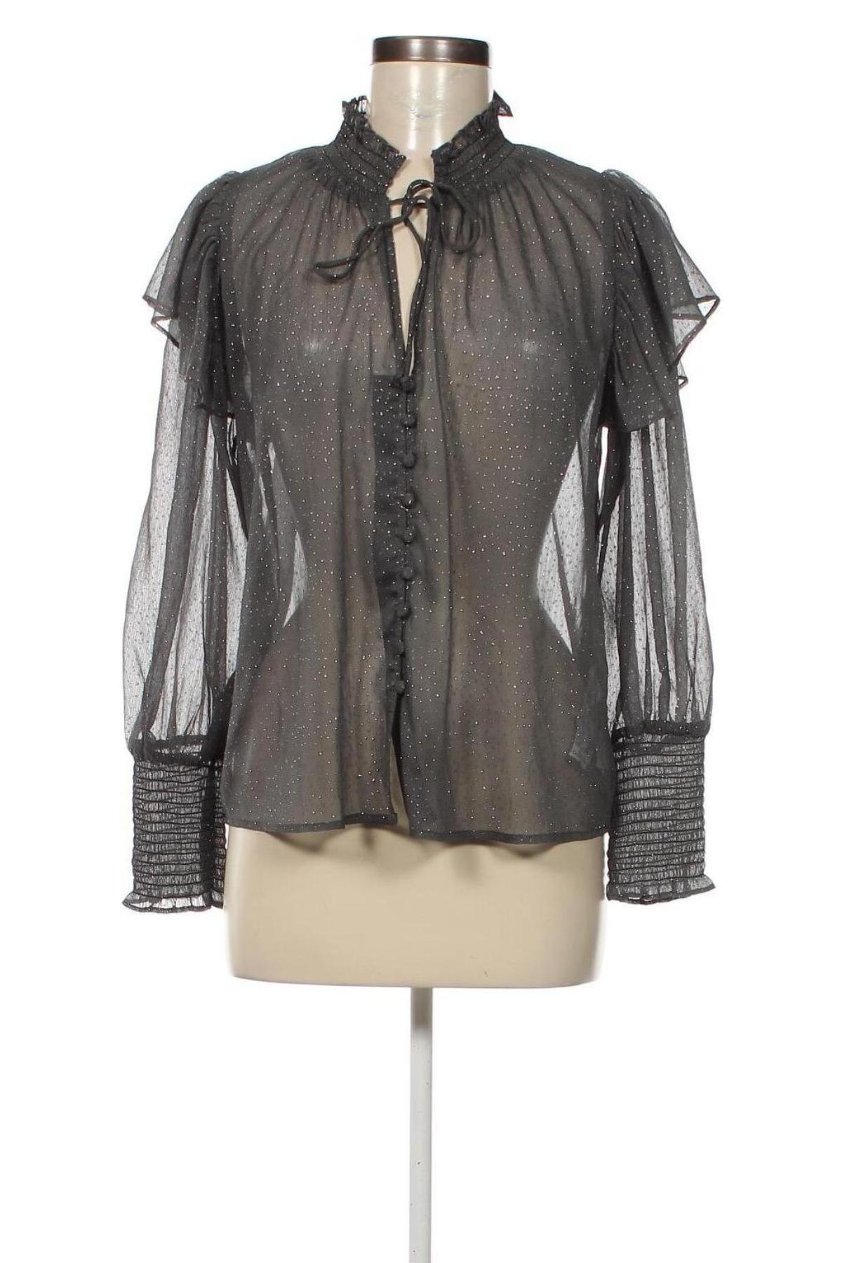 Γυναικείο πουκάμισο Zara, Μέγεθος L, Χρώμα Γκρί, Τιμή 10,02 €