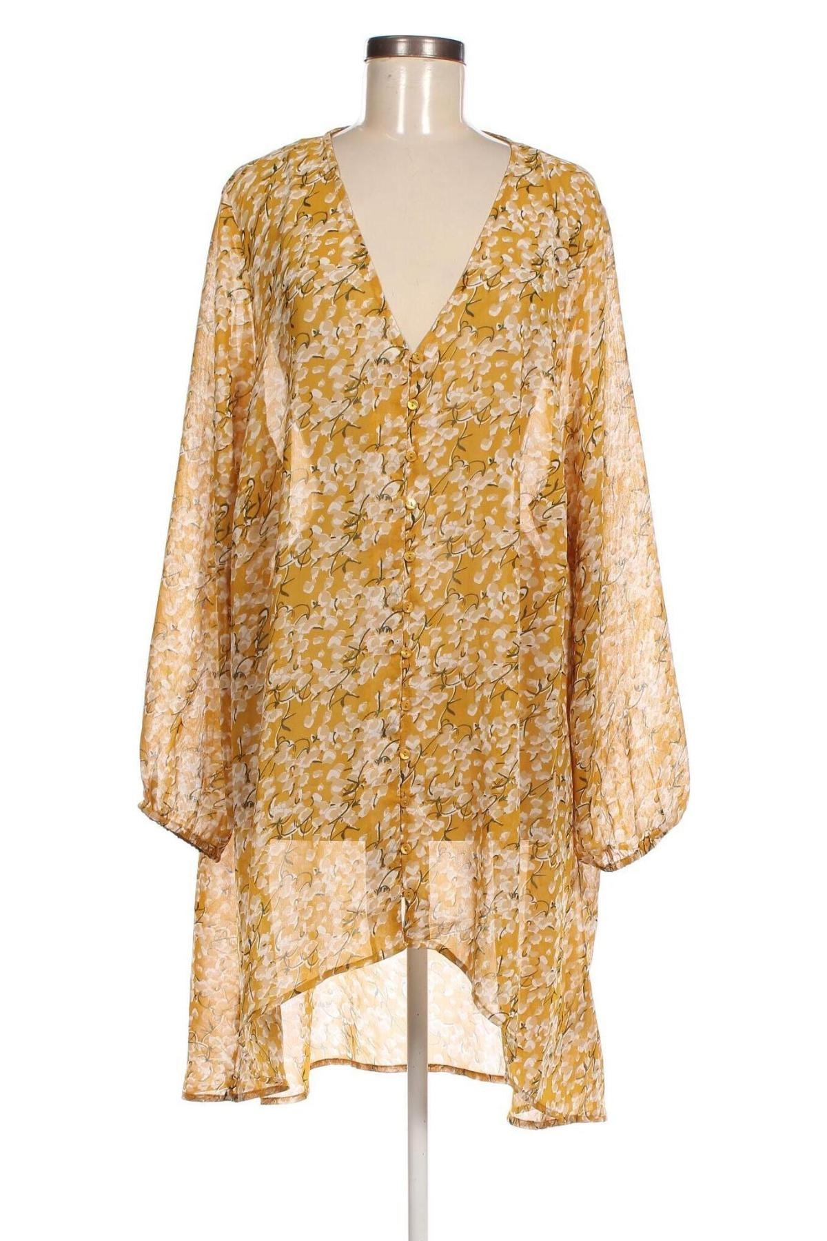 Γυναικείο πουκάμισο Zizzi, Μέγεθος 3XL, Χρώμα Πολύχρωμο, Τιμή 14,85 €