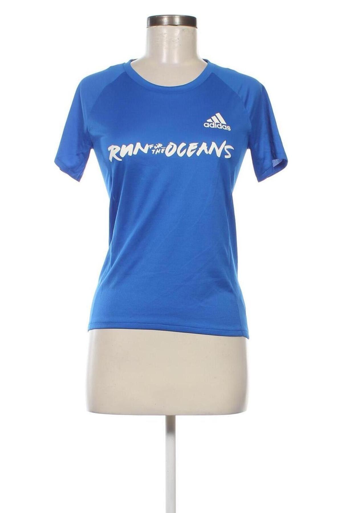 Damen T-Shirt Adidas, Größe XS, Farbe Blau, Preis € 10,33