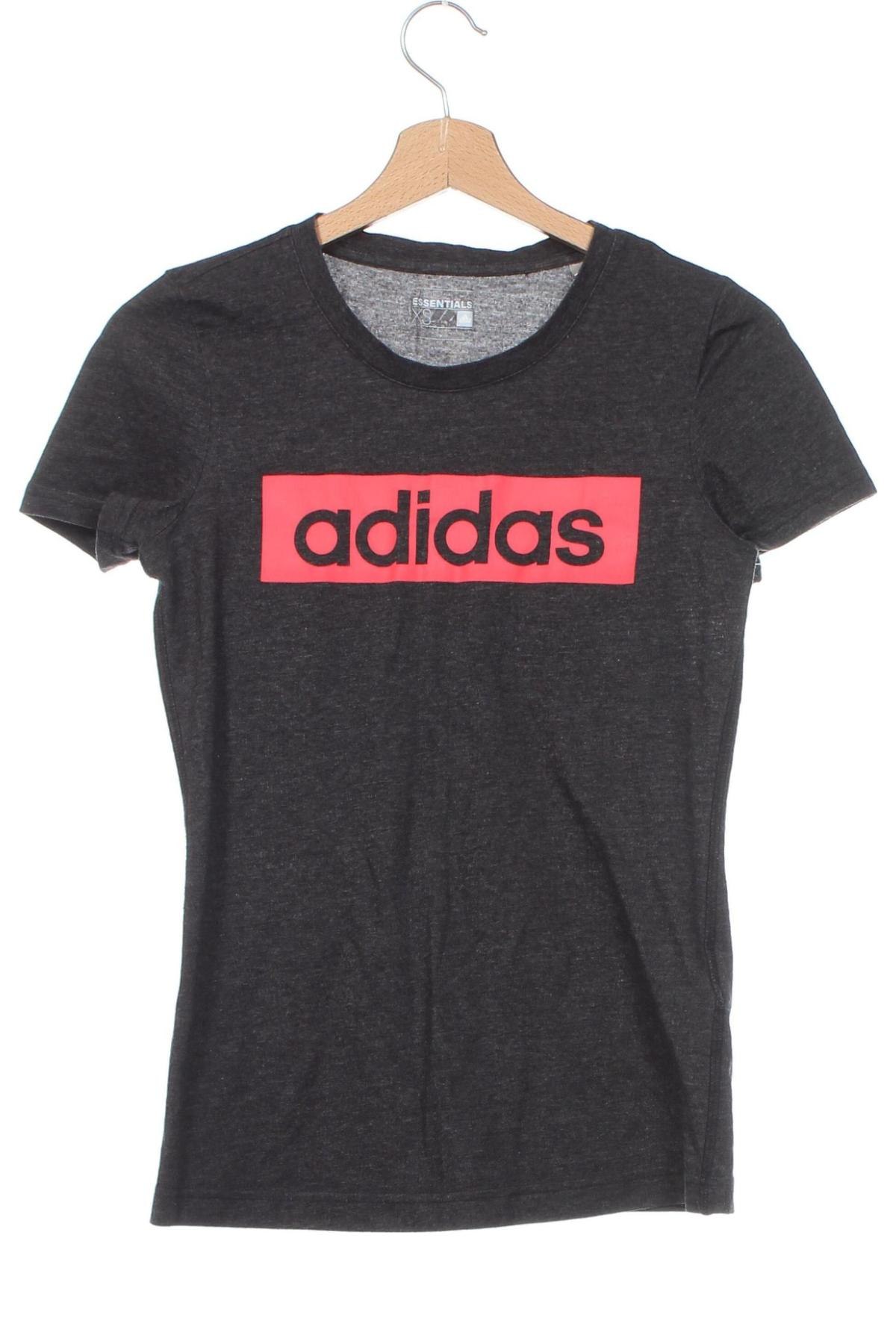 Damen T-Shirt Adidas, Größe XS, Farbe Grau, Preis € 14,00