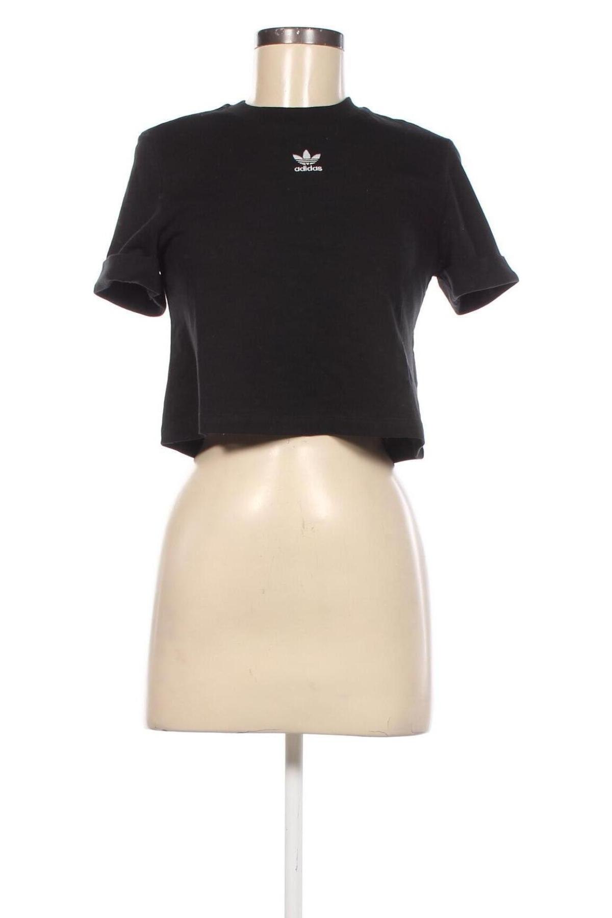 Γυναικείο t-shirt Adidas Originals, Μέγεθος S, Χρώμα Μαύρο, Τιμή 15,98 €
