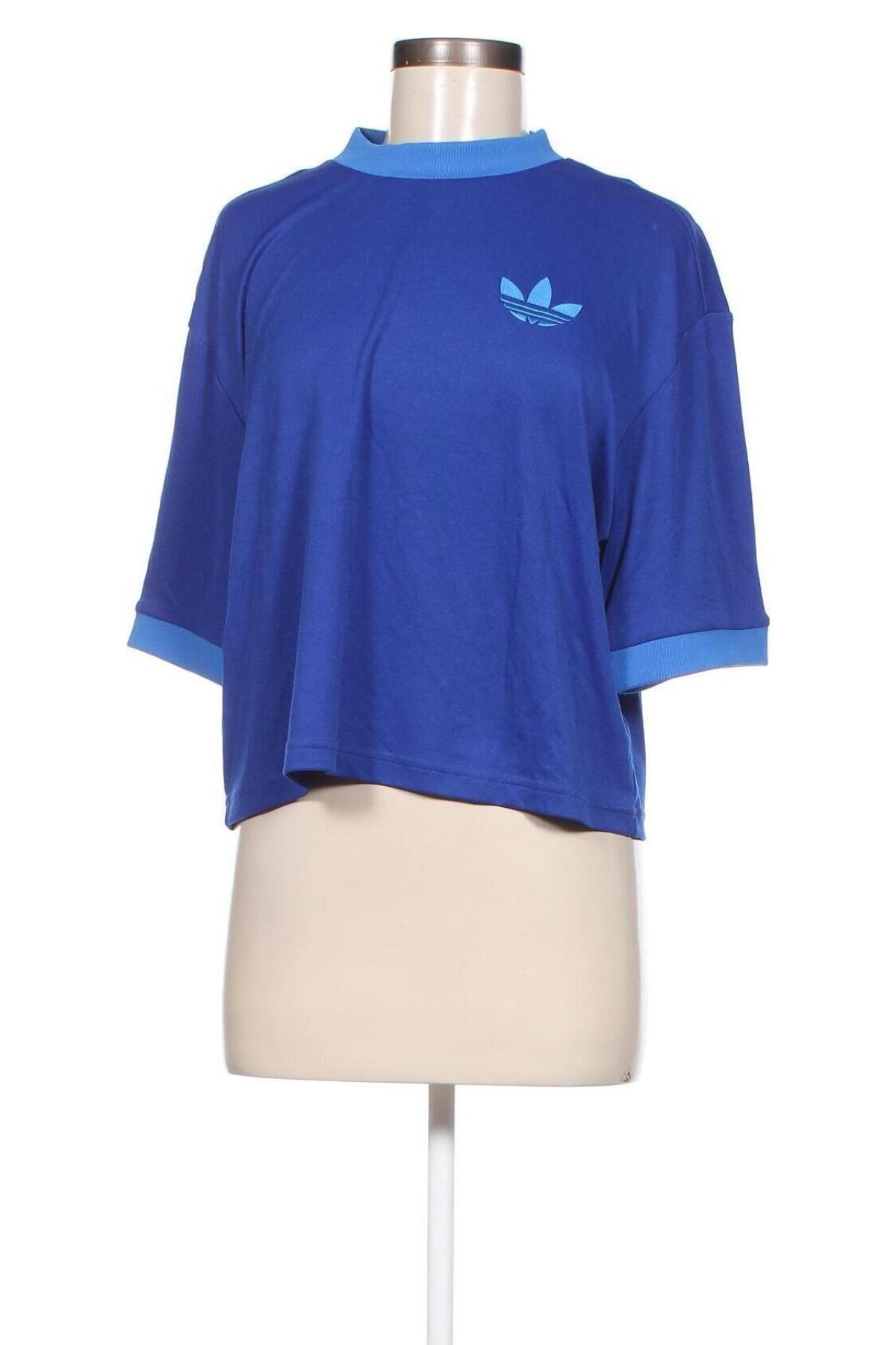 Damski T-shirt Adidas Originals, Rozmiar XS, Kolor Niebieski, Cena 82,63 zł