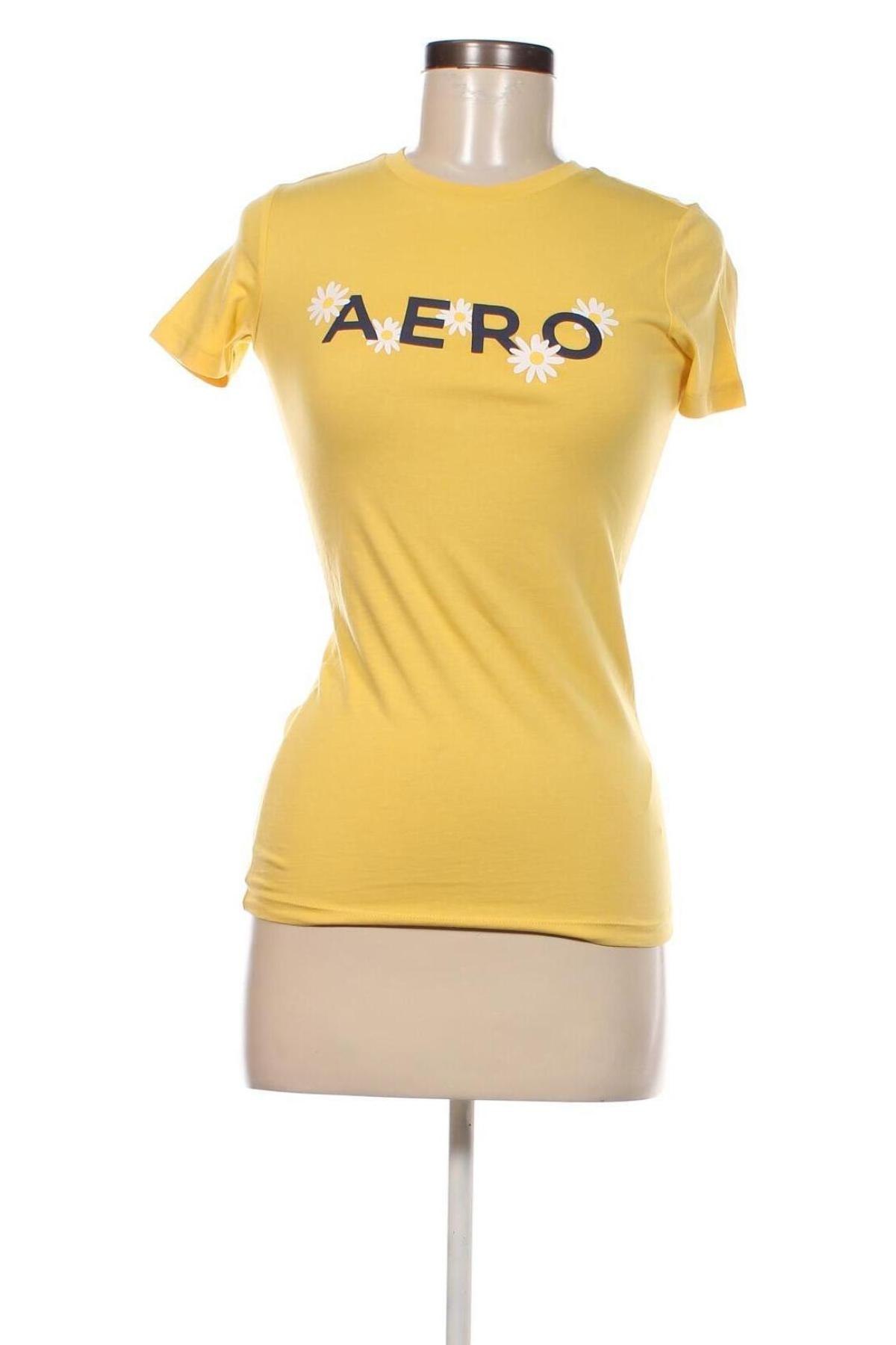 Damen T-Shirt Aeropostale, Größe XS, Farbe Gelb, Preis 5,52 €